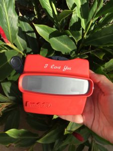 A customized I Love You RetroViewer gift for her boyfriend