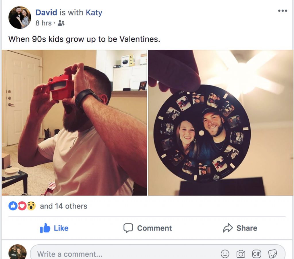 A custom RetroViewer was the perfect gift for her fiance